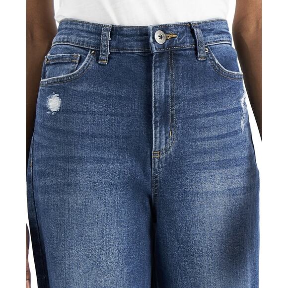 INC International Concepts Women's High Rise Ripped Mom Jeans Size 6/28 - Picture 2 of 6